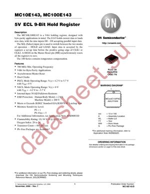 MC100E143FN datasheet  